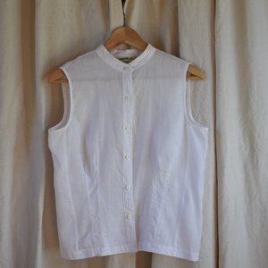 Sleveless Eddie Bauer Linen Shirt